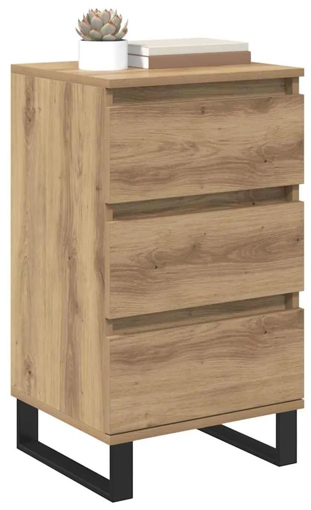 vidaXL Πλαϊνό γραφείο με συρτάρι artisan δρυς Επεξεργασμένο ξύλο