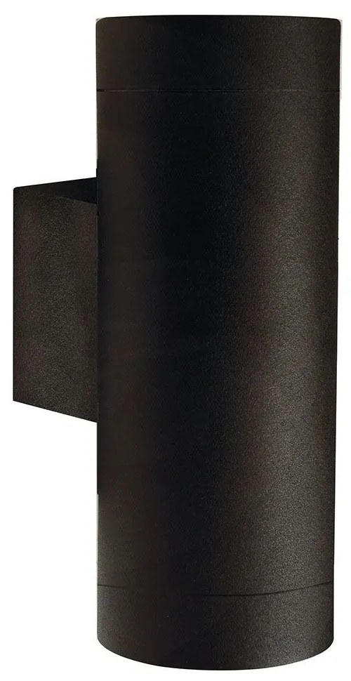 Φωτιστικό Τοίχου Tin Maxi Double 21519903 12,5x19cm 2xGU10 35W IP54 Black Nordlux Metal, Glass