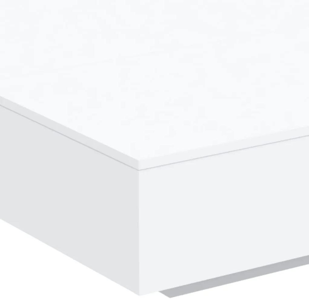 Τραπεζάκι Σαλονιού με Φώτα LED Λευκό 100x100x31 εκ. - Λευκό