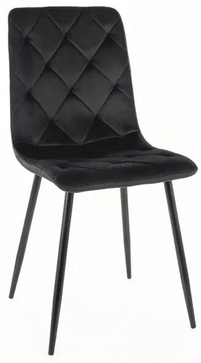 KRZESŁO JERRY VELVET CZARNY STELAŻ/ CZARNY BLUVEL 19 DIOMMI-80-2875