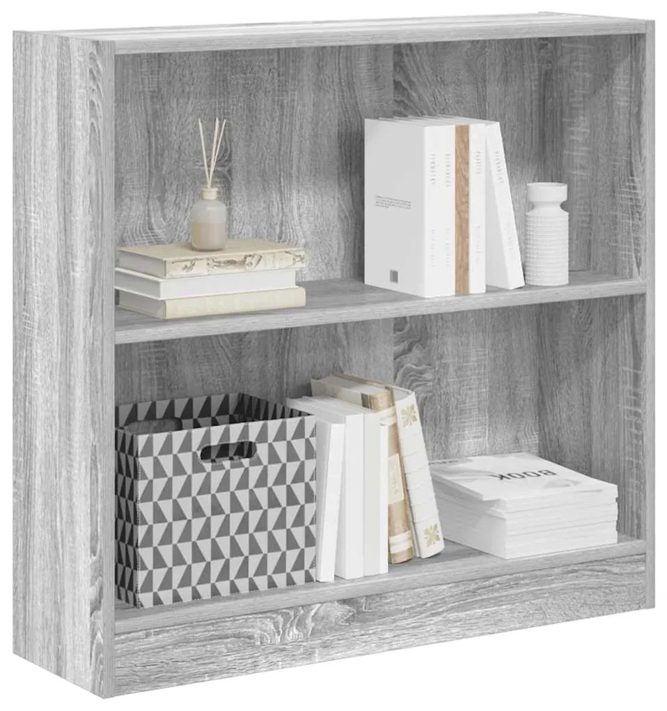 vidaXL Βιβλιοθήκη Γκρι Sonoma 80x24x76 εκ. από Επεξεργασμένο Ξύλο