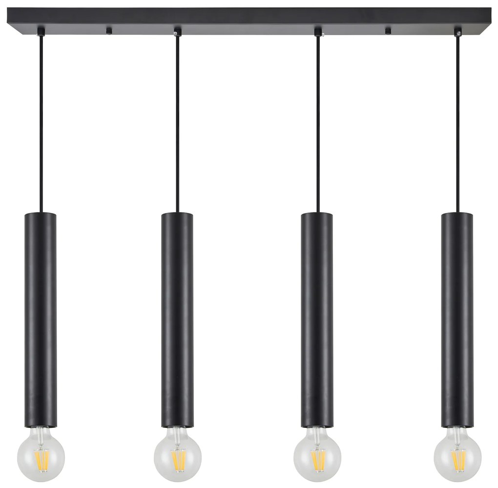 Φωτιστικό Οροφής  SE21-BL-5-4BL ADEPT TUBE BLACK Black Pendant+ - 51W - 100W - 77-8674