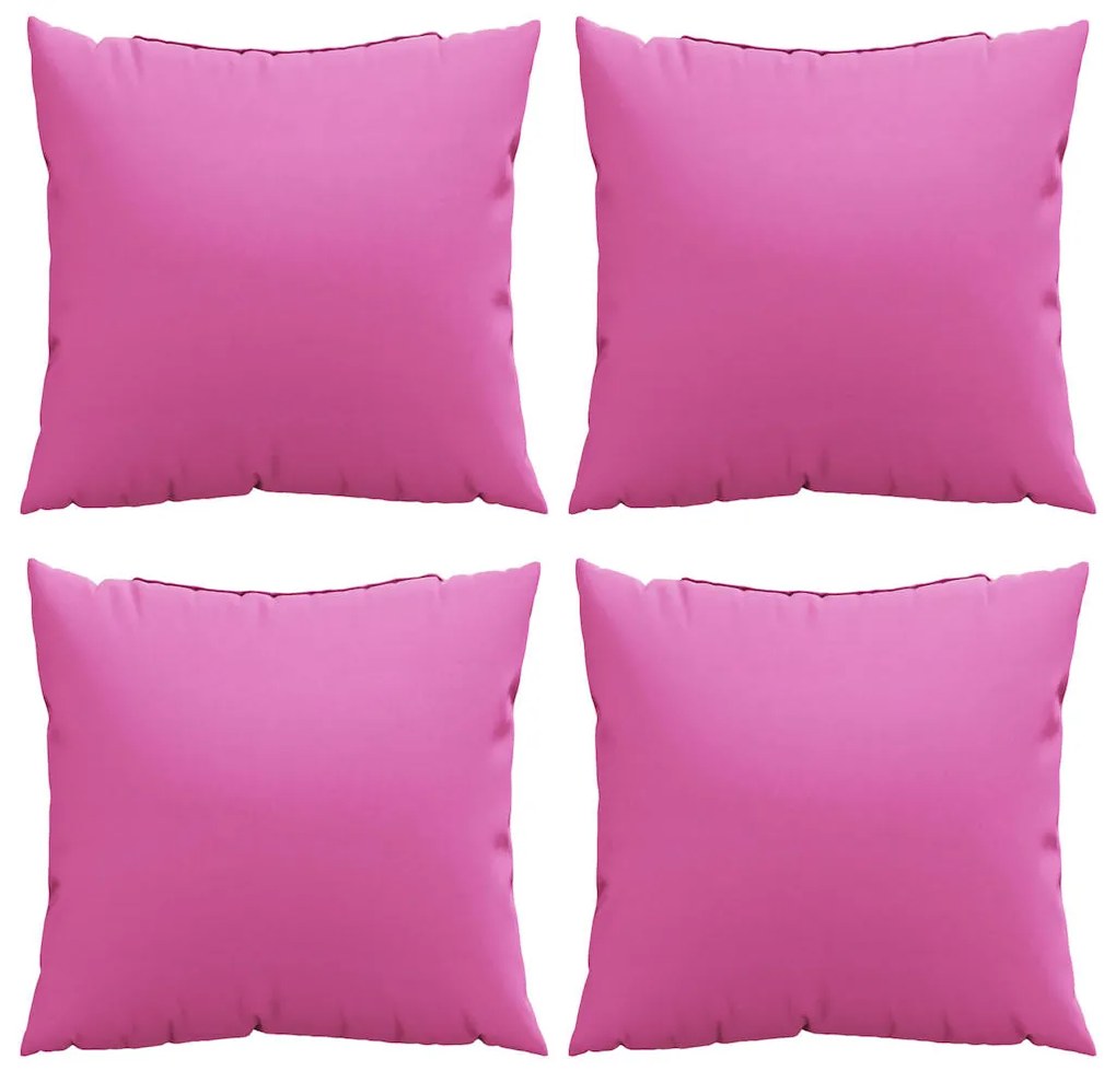 vidaXL Μαξιλάρια Ρίψης 4 pcs Ροζ 40 x 40 cm ύφασμα