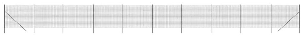 vidaXL Συρματόπλεγμα Περίφραξης Ανθρακί 2,2x25 μ. Γαλβανισμένο Ατσάλι