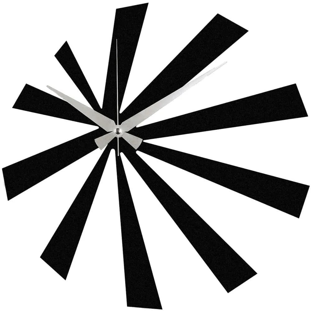 Ρολόι Τοίχου Enzoclock 279ENZ1424 48x48cm Black Wallity Μέταλλο