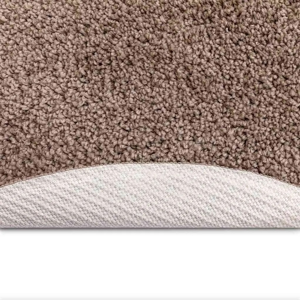 vidaXL Αντιολισθητικό Σαγκί Χαλάκι Καφέ 120 x 120 cm PP