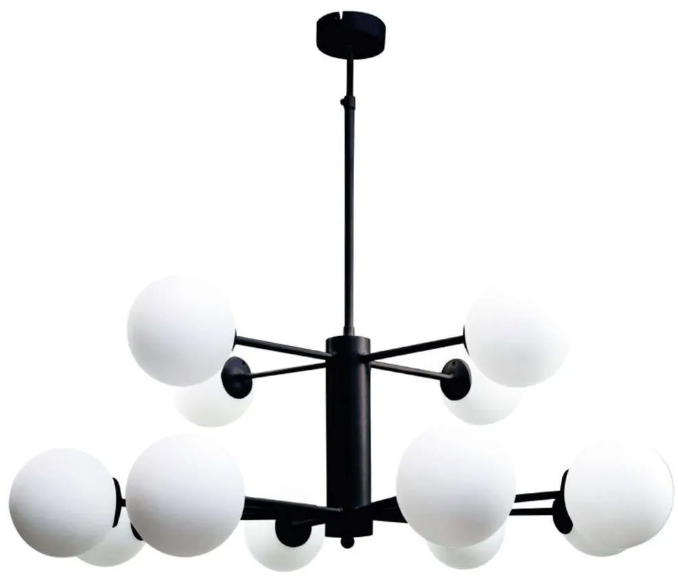 Φωτιστικό Οροφής 5315-12 90x70cm 12xG9 Black-White Inlight
