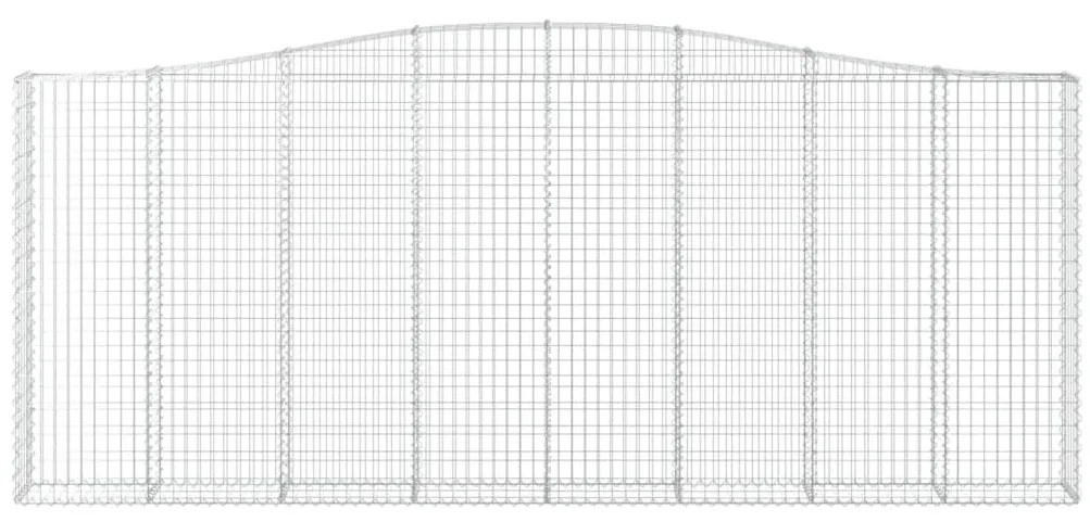 vidaXL Συρματοκιβώτια Τοξωτά 10 τεμ. 400x30x160/180 εκ. Γαλβαν. Ατσάλι