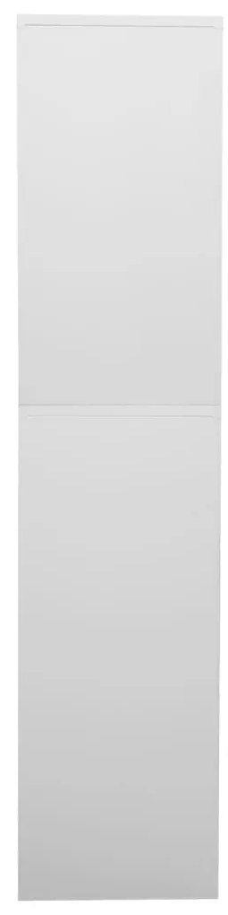 vidaXL Ντουλάπα Γραφείου Ανοιχτό Γκρι 90 x 40 x 180 εκ. Ατσάλινη