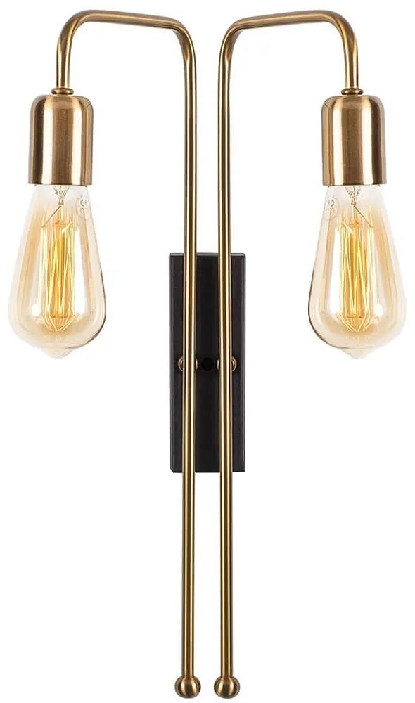 Φωτιστικό Τοίχου - Απλίκα Mum 892OPV1221 25x20x45cm 2xE27 40W Gold-Black Opviq