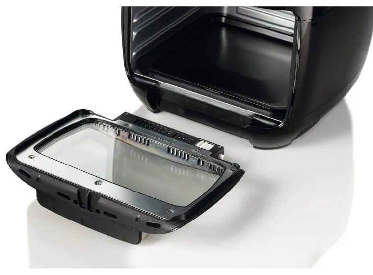 Φούρνος με φριτέζα ζεστού αέρα Ariete AIRY FRYER OVEN 4619/00, 2000W, 11 l, 8 προγράμματα, 80-200C, Ψησταριά, Χρονοδιακόπτης, Μαύρο