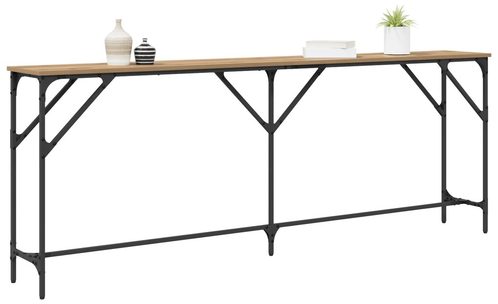 vidaXL Κονσόλα Ξύλο Δρυός 200x29x75 εκ