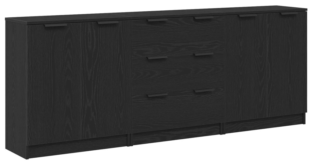 vidaXL Μπουφές Μαύρη Οξυά 180 x 30 x 70 εκ Επεξεργασμένο ξύλο