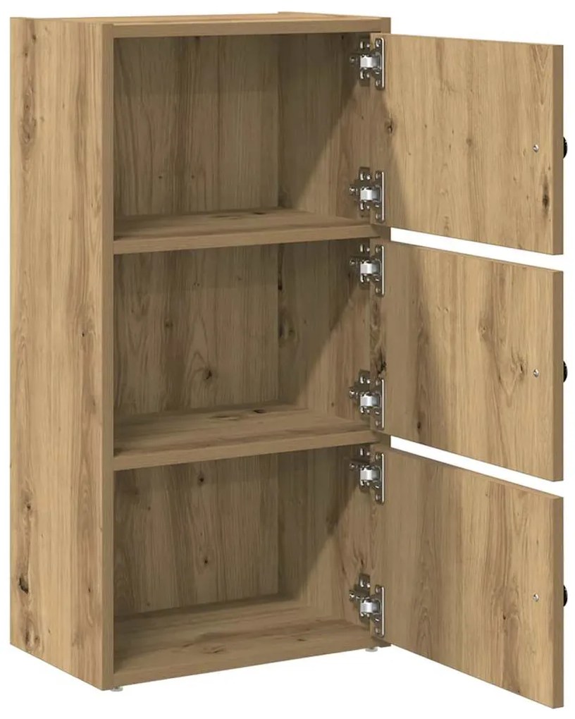 Βιβλιοθήκη Αρτισιανή Δρυς 40x24x77 εκ. Επεξ. Ξύλο - Καφέ