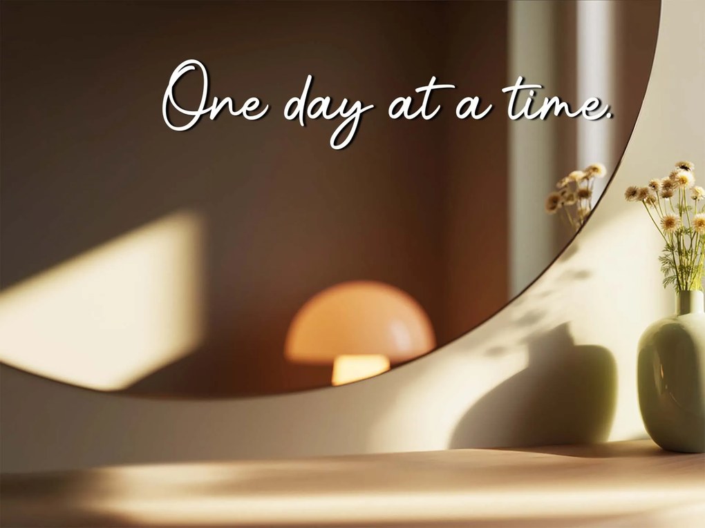 Αυτοκόλλητο για καθρέφτη S24 – One day at time.