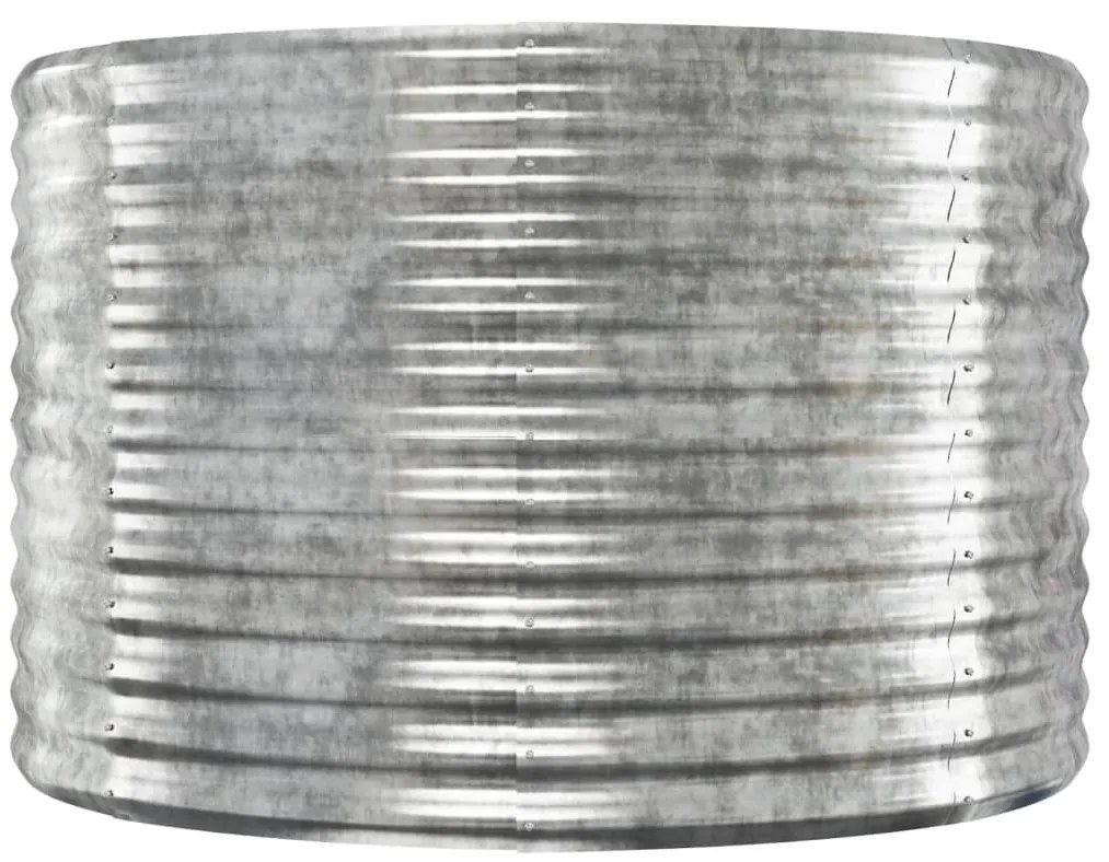 vidaXL Ζαρντινιέρα Ασημί 554x100x68 εκ. Ατσάλι με Ηλεκτρ. Βαφή Πούδρας