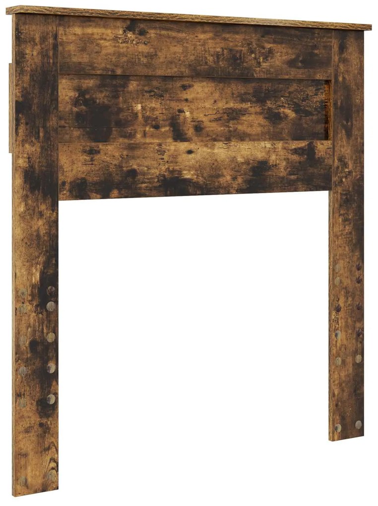 vidaXL Σκελετός Κρεβατιού με στρώμα Καπνιστό Δρύς 90 x 200 cm