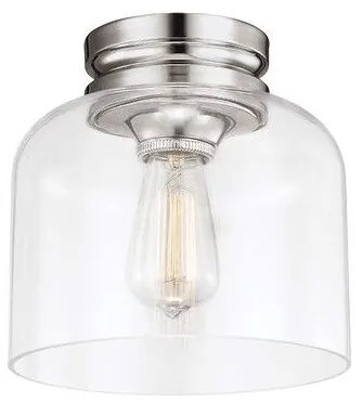 Πλαφονιέρα Φωτιστικό Οροφής 1xE27 Hounslow Elstead Lighting FE-HOUNSLOW-F-PN Νίκελ Ματ