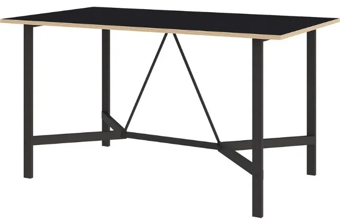 Τραπέζι Adoro Megapap χρώμα μαύρο 140x80x75εκ.