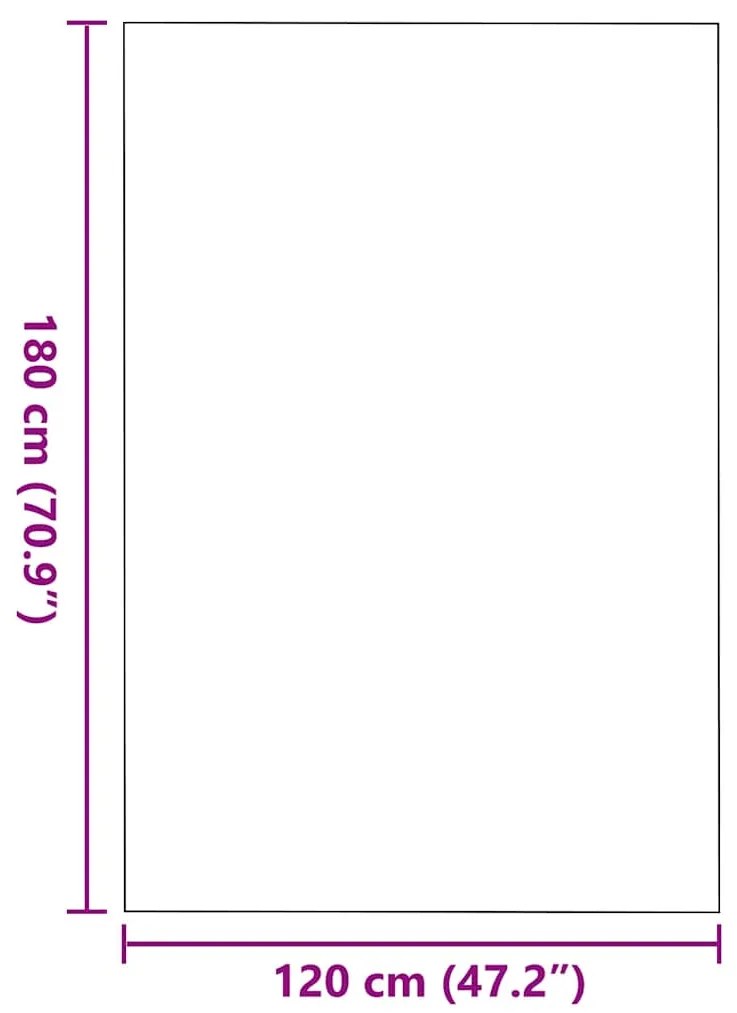 vidaXL Χαλάκι Εξώπορτας Άλλο Γκρι και Μαύρο 120 x 180 cm