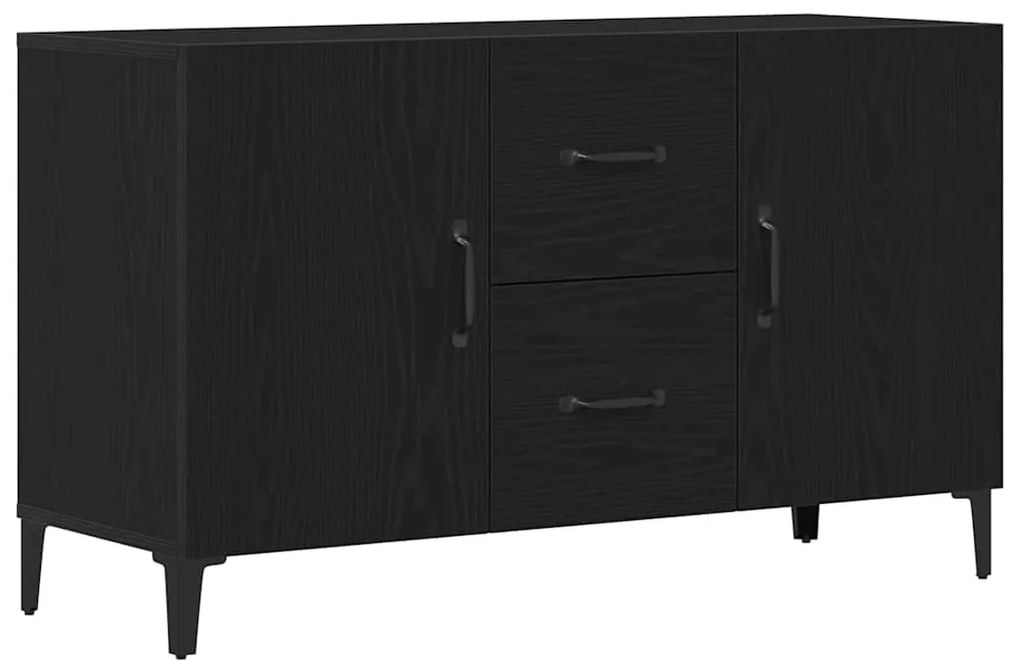 vidaXL Πλαϊνό γραφείο Μαύρη Οξυά 100 x 36 x 60 εκ. Επεξεργασμένο ξύλο