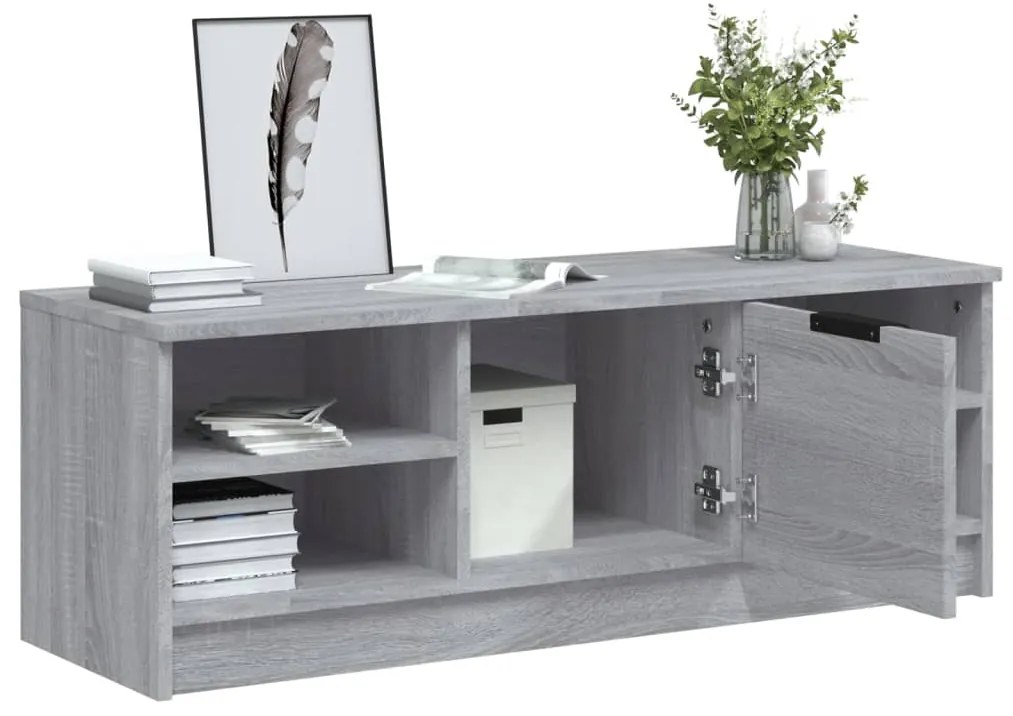 vidaXL Έπιπλο Τηλεόρασης ΓκριSonoma102x35,5x36,5εκ. Επεξεργασμένο Ξύλο