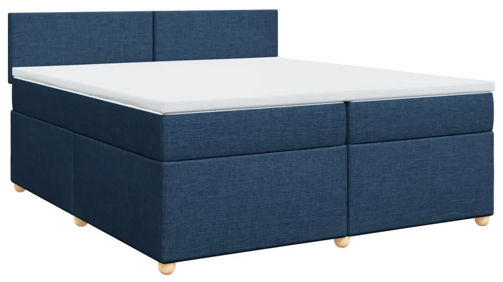 ΚΡΕΒΑΤΙ BOXSPRING ΜΕ ΣΤΡΩΜΑ ΜΠΛΕ 200X200 ΕΚ. ΥΦΑΣΜΑΤΙΝΟ 3289086