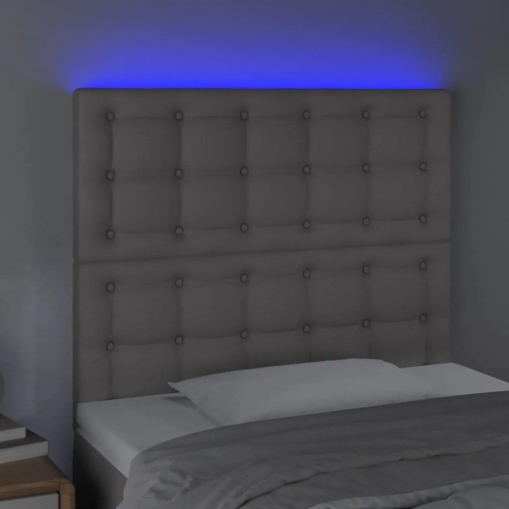 Κεφαλάρι Κρεβατιού LED Γκρι 90x5x118/128 εκ 3122506