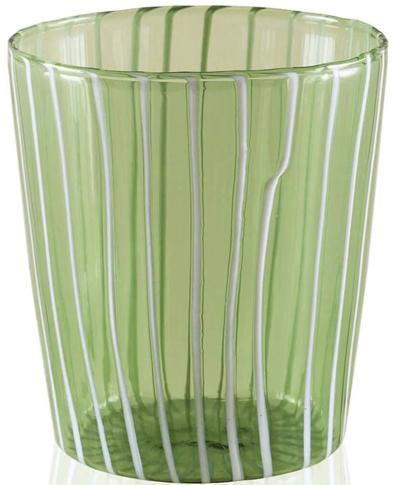 Ποτήρι Νερού 280TMA1992 8x8x9cm 320ml Green Hermia Γυαλί