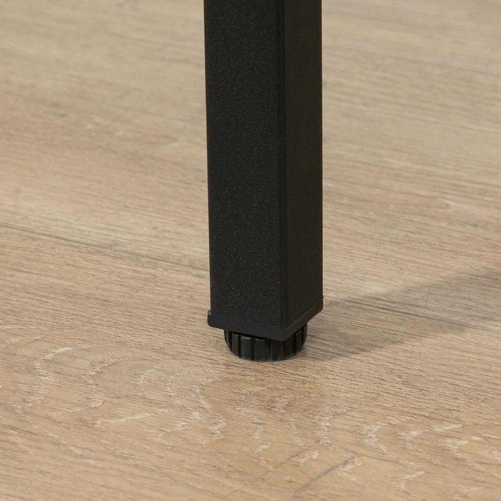 HOMCOM Σετ τραπεζαρίας μπαρ σε βιομηχανικό στυλ, 3 τεμάχια, 1 τραπέζι, 2 σκαμπό, Μαύρο + Φυσικό