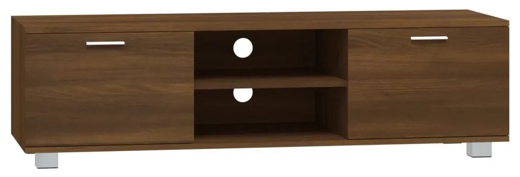 Έπιπλο Τηλεόρασης Καφέ Δρυς 140x40,5x35 εκ. Επεξεργ. Ξύλο - Καφέ