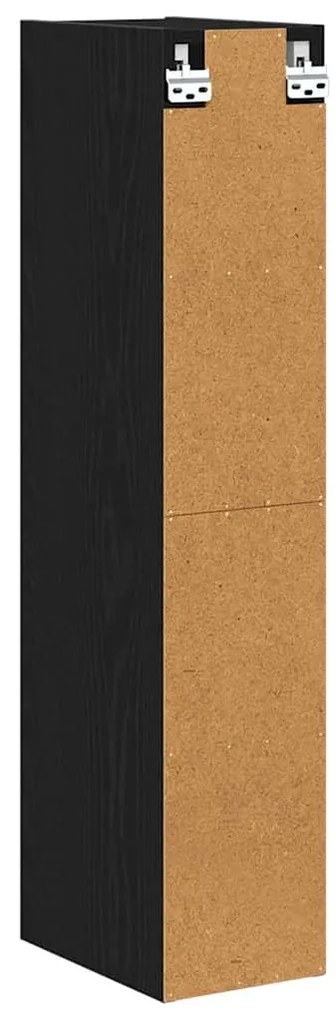 vidaXL Κρεμαστό ντουλάπι με αποθήκευση Μαύρη Οξυά 20 x 29,5 x 100 εκ.