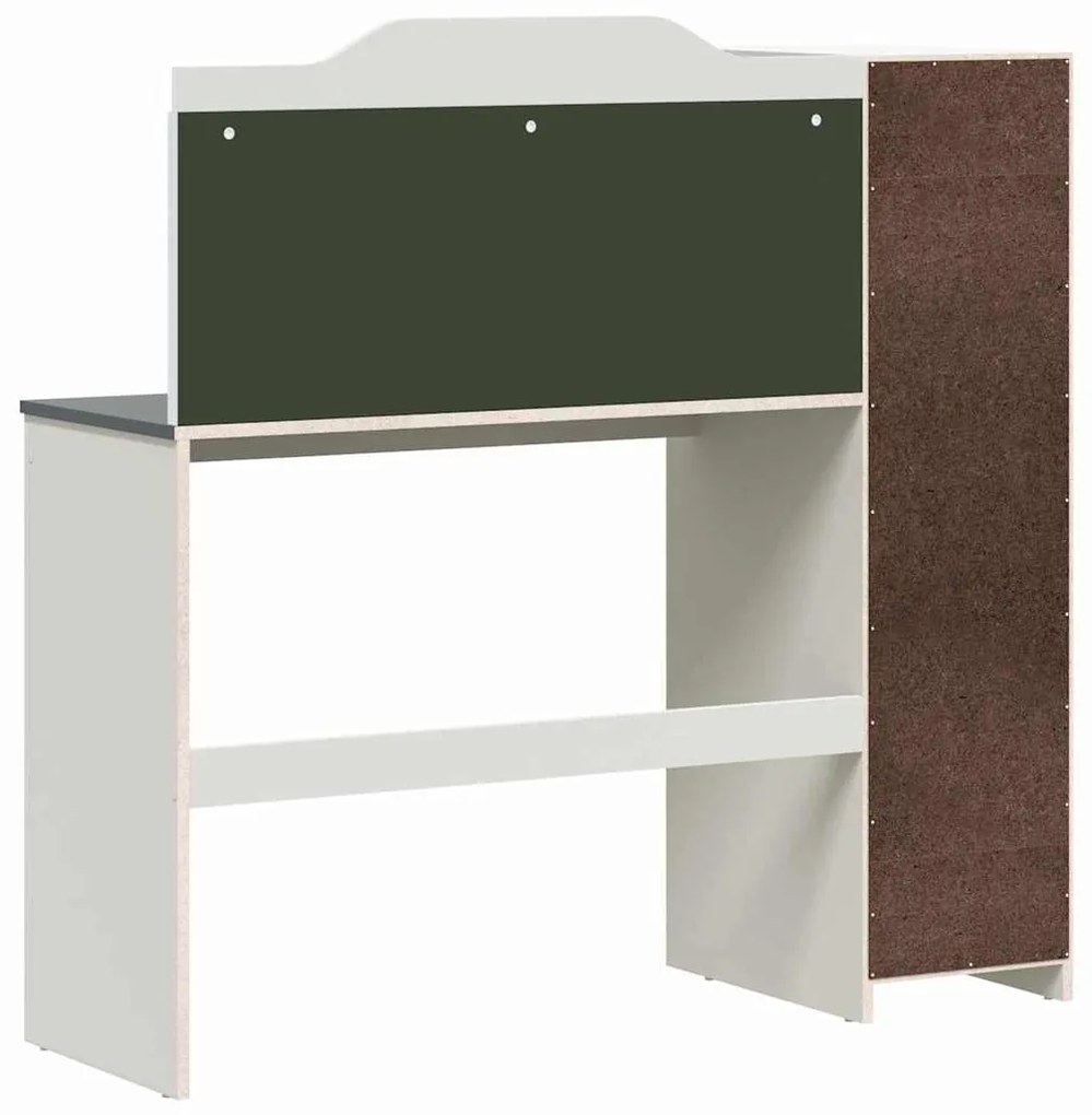 vidaXL Γραφείο Κιμωλίας με ράφι Λευκό και γκρι 120 x 45 x 118.5 εκ.