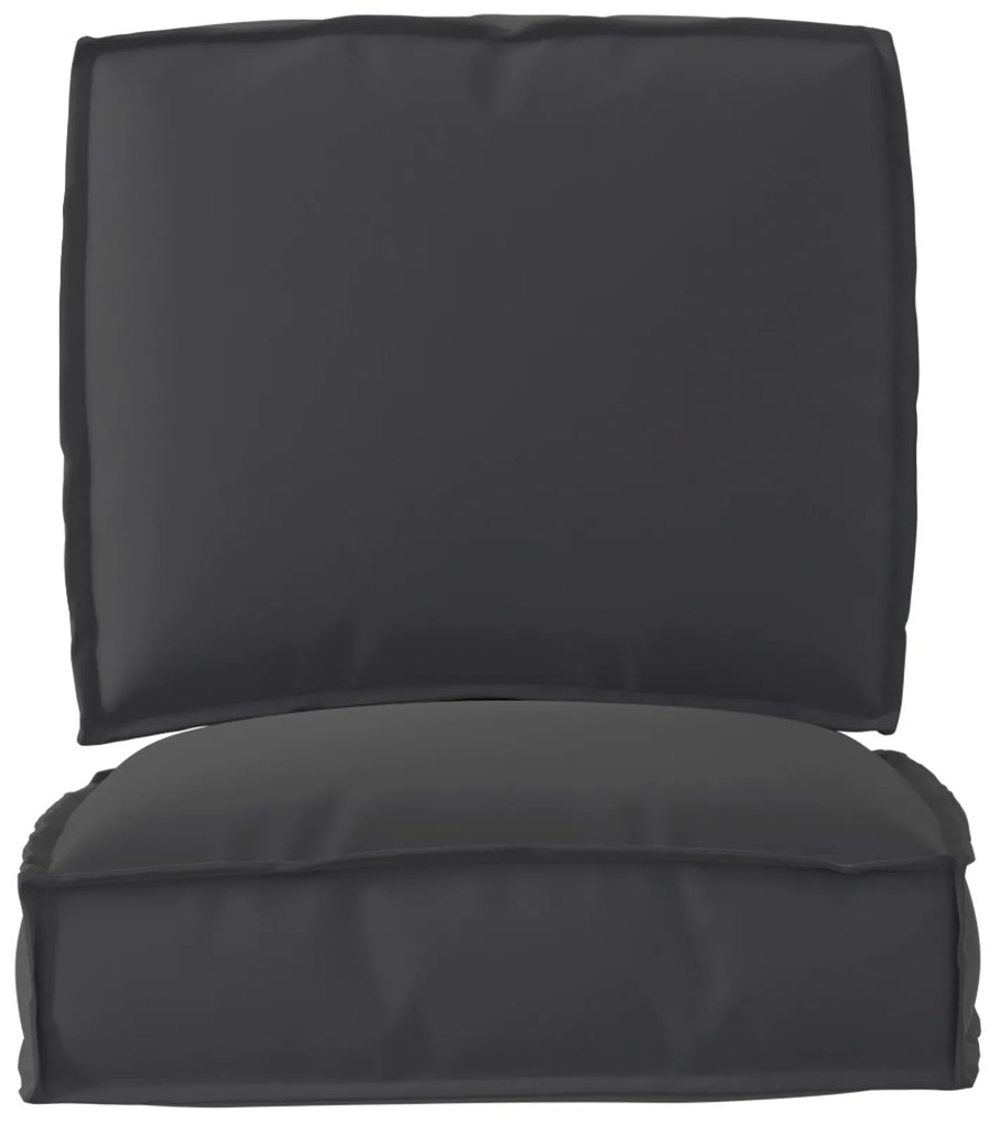vidaXL Σετ Μαξιλαριών Πάγου 2 pcs Μαύρο 50 x 50 x 12 cm Ύφασμα Oxford