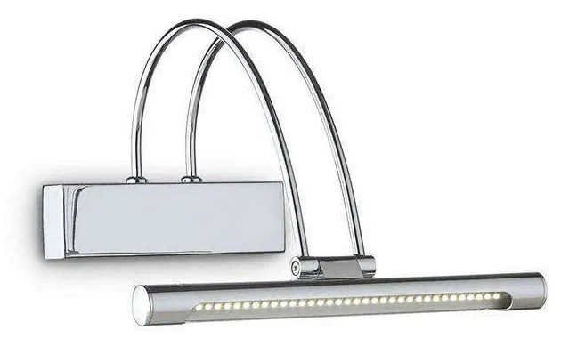 Φωτιστικό Τοίχου Bow 005386 26x18x23cm Led 2,5W 3000K Chrome Ideal Lux