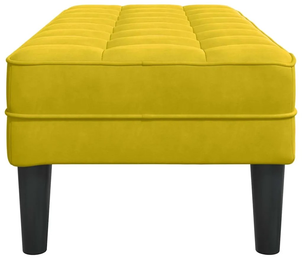 vidaXL Παγκάκι Κίτρινο 113 x 57 x 39 εκ. Βελούδο