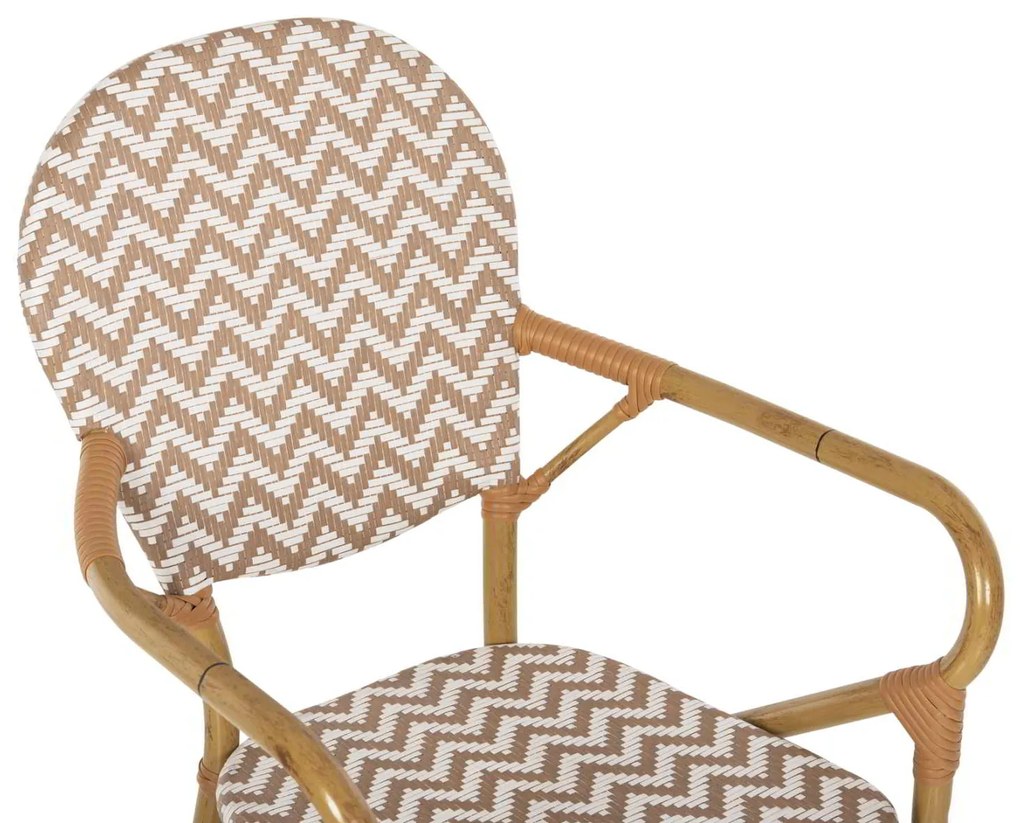 ΠΟΛΥΘΡΟΝΑ ΑΛΟΥΜΙΝΙΟΥ BAMBOO LOOK ΦΥΣΙΚΟ - ΛΕΥΚΟ HM5928.03 55x58x95 εκ.