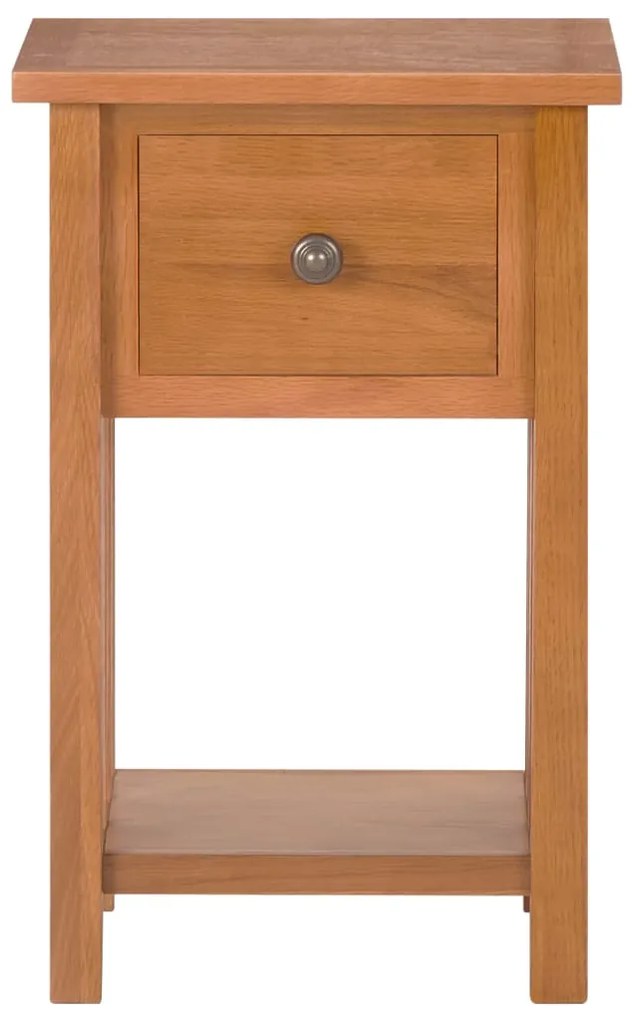 vidaXL Τραπεζάκι Βοηθητικό με Συρτάρι 35x27x55 εκ. Μασίφ Ξύλο Δρυός