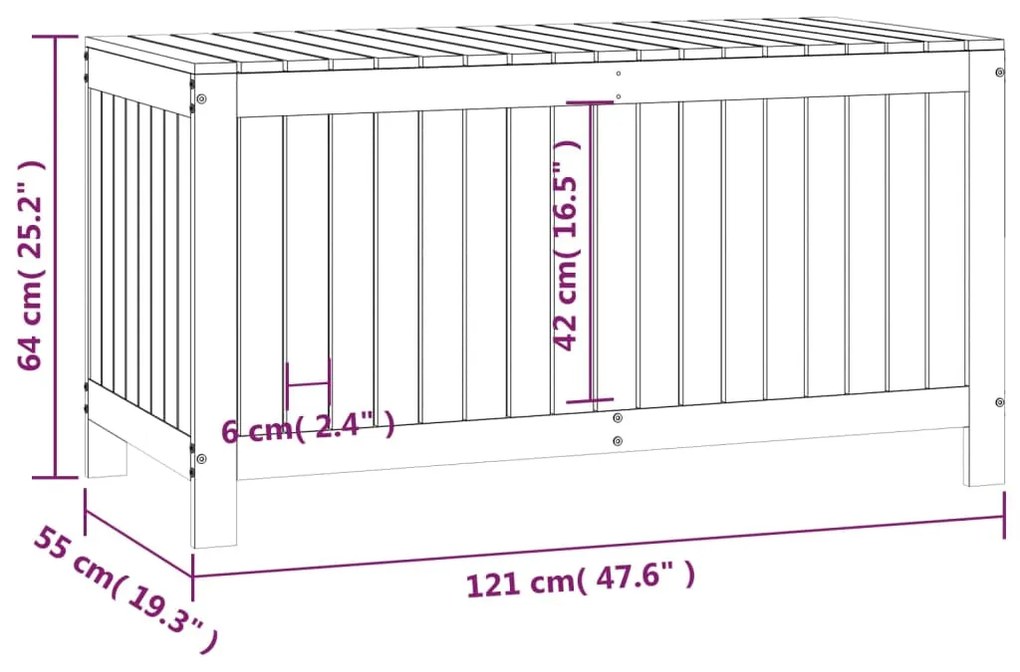 ΚΟΥΤΙ ΑΠΟΘΗΚΕΥΣΗΣ ΚΗΠΟΥ ΛΕΥΚΟ 121X55X64 ΕΚ. ΜΑΣΙΦ ΞΥΛΟ ΠΕΥΚΟΥ 823844