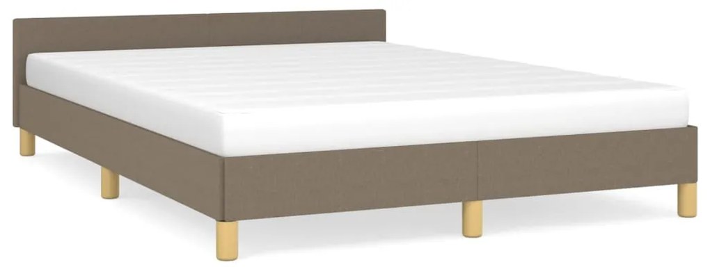 Σκελετός Κρεβατιού Χωρίς Στρώμα Taupe 140x190 εκ. Υφασμάτινο 347411