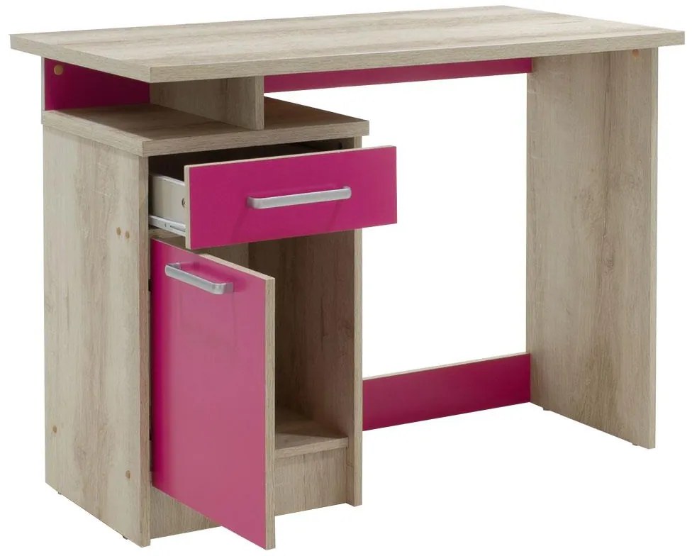 Γραφείο εργασίας Looney χρώμα castillo-ροζ 100x55x75εκ 100x55x75 εκ.