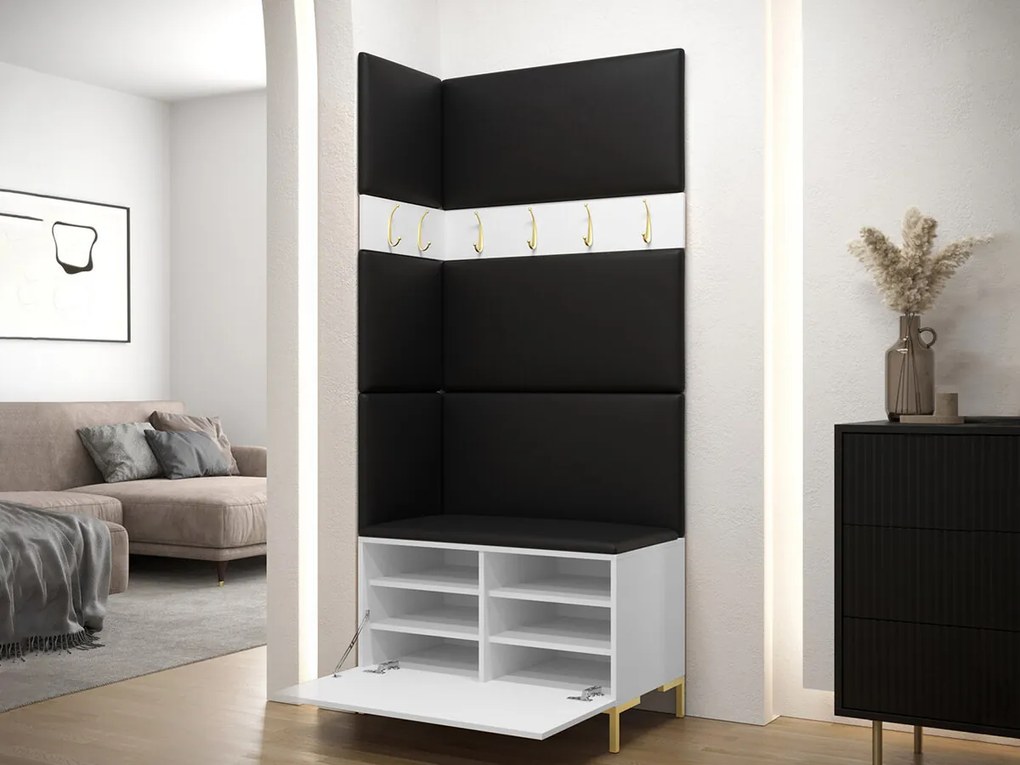 Σετ διαδρόμου Hartford F103, 196x84x46cm, 34 kg, Craft δρυς, Ταπισερί, Πλαστικοποιημένη μοριοσανίδα, Εντοιχισμένη, Τοίχου | Epipla1.gr
