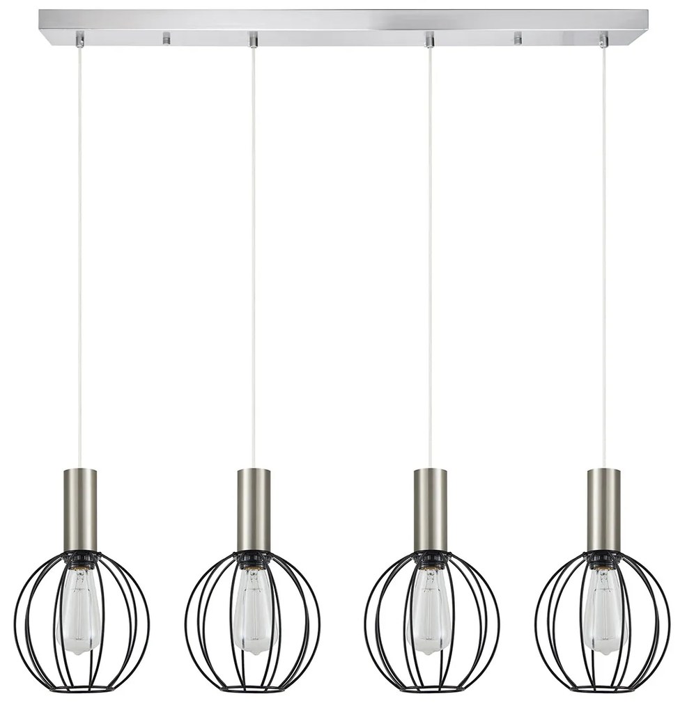 Φωτιστικό Οροφής Πολύφωτο Homelighting 77-8448 Nickel