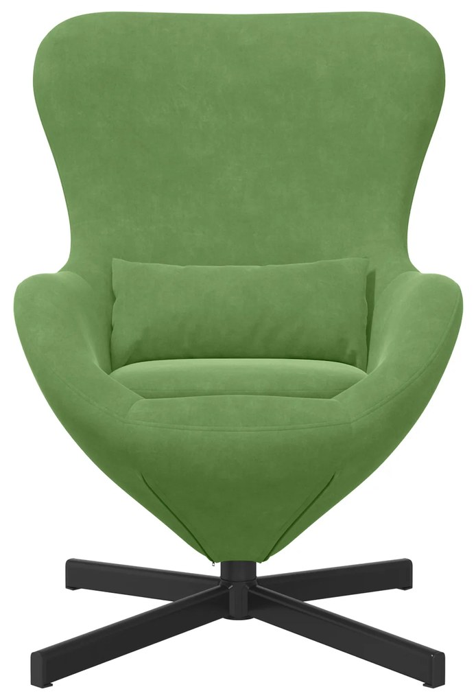 vidaXL Πολυθρόνα Αυγού Light Green Velvet
