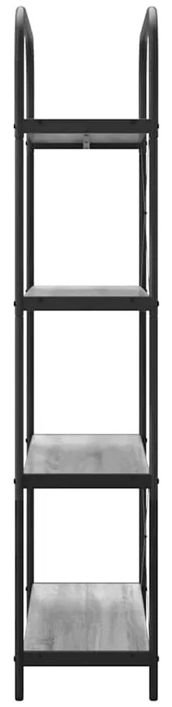 vidaXL Ράφι Βιβλίων Γκρίζο Σονομα 80 x 30 x 146 εκ Επεξεργασμένο ξύλο