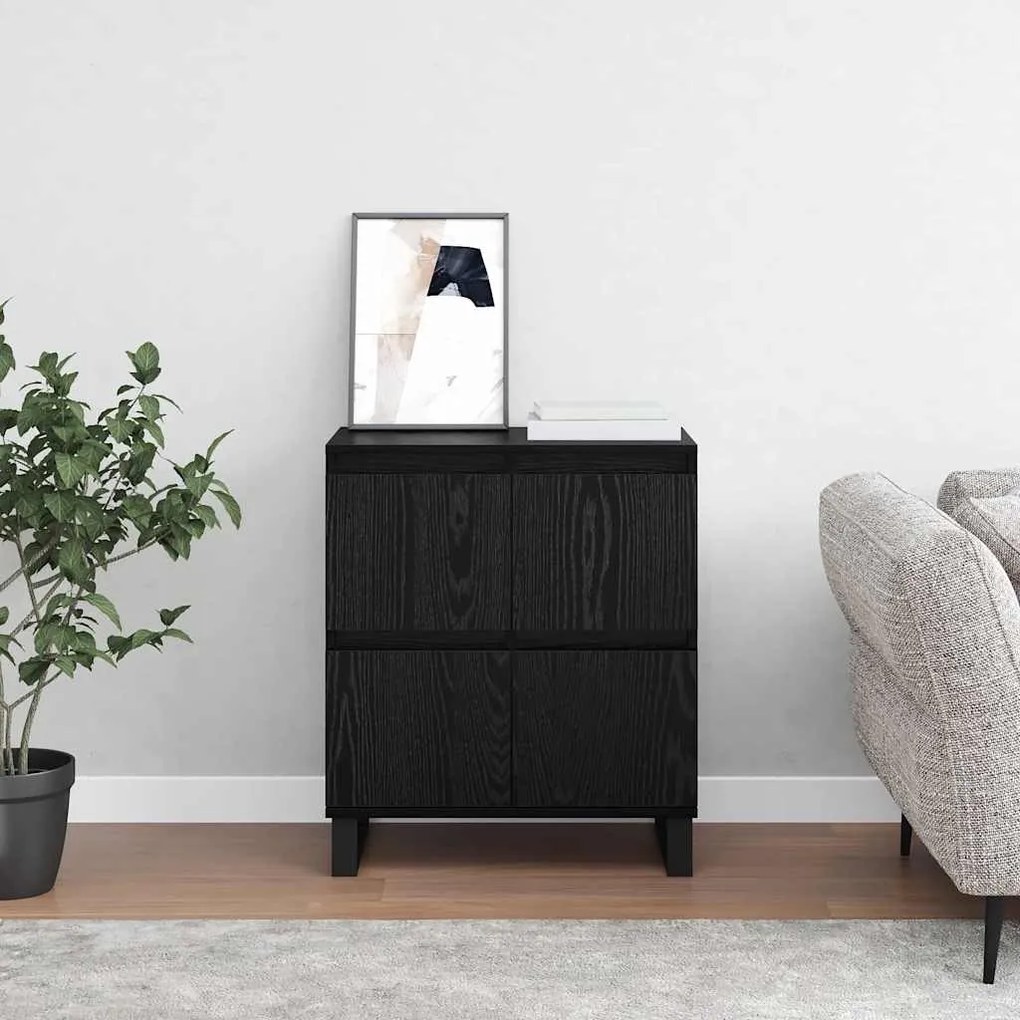 vidaXL Πλαϊνό γραφείο Μαύρο 60 x 35 x 70 cm Επεξεργασμένο ξύλο