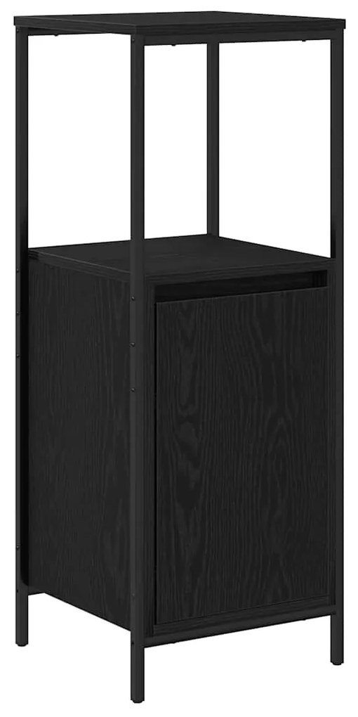vidaXL Σετ Επίπλων Μπάνιου με ράφι 3 pcs Μαύρη δρυς 36 x 35 x 165 εκ