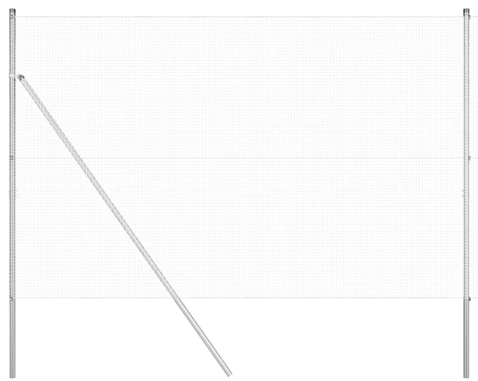 vidaXL Συγκολλητός φράχτης από σύρμα Ασημί 1.5 x 25 m