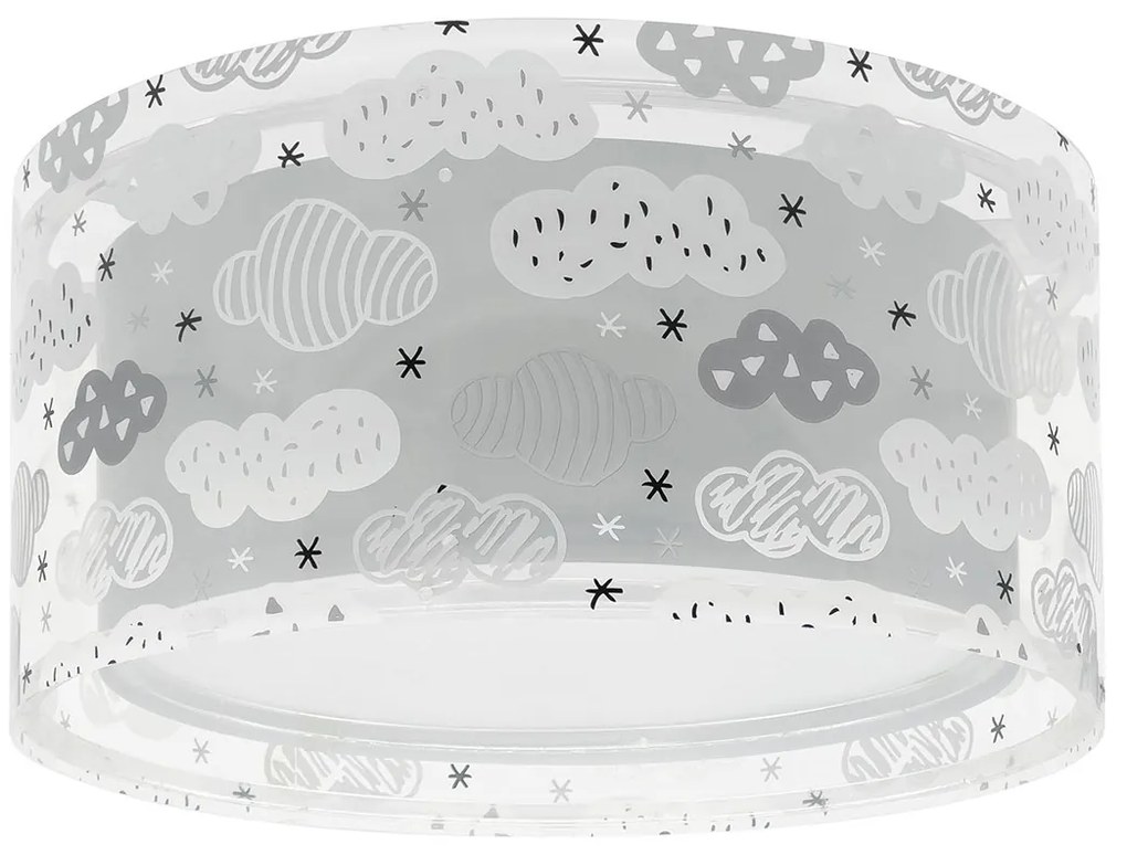 Παιδικό Φωτιστικό Πλαφονιέρα Ango Clouds Grey 41416 E