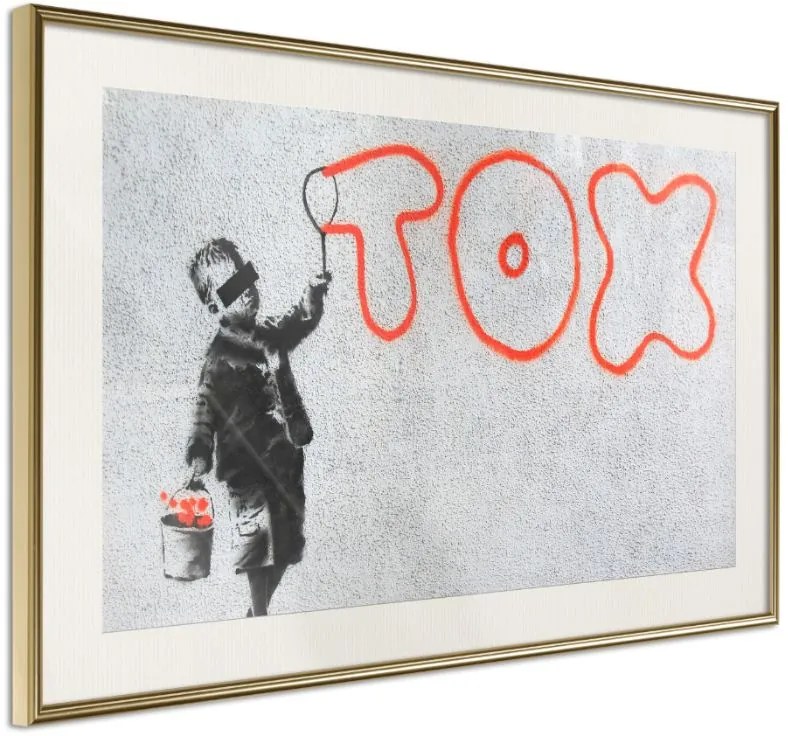 Αφίσα - Banksy: Tox - 45x30 - Χρυσό - Με πασπαρτού